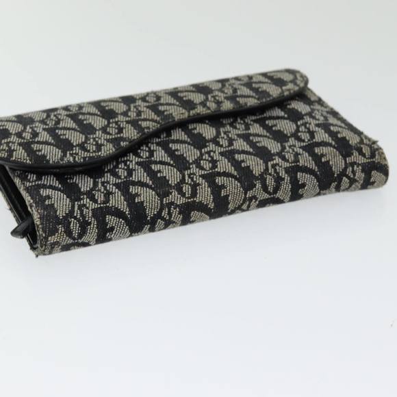 Christian Dior Trotter Canvas Wallet Black Auth hk1508 - Picture 6 of 16